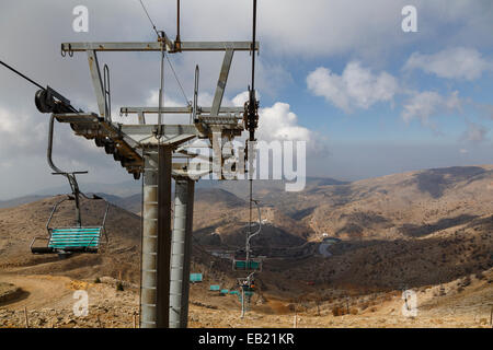 Ski-Station. Mt Hermon. Golan-Höhen. Israel. Syrien. Asien Stockfoto