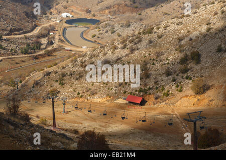 Ski-Station. Mt Hermon. Golan-Höhen. Israel. Syrien. Asien Stockfoto