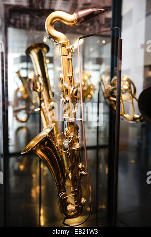 Klarinette Musikinstrument in Musik Museum Brüssel Belgien Europa Stockfoto