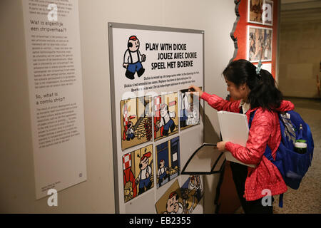 Comic-Strips Brüssel Mauermuseum Stockfoto