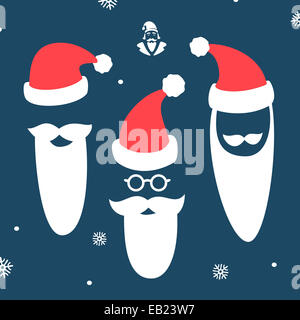 Santa Bart Gesicht Stockfoto