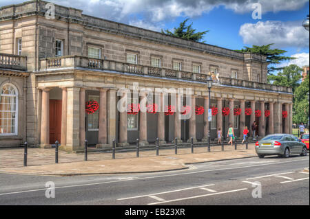 HDR die königliche Trinkhalle und Bäder, Royal Leamington Spa, Warwickshire, England, Vereinigtes Königreich Stockfoto