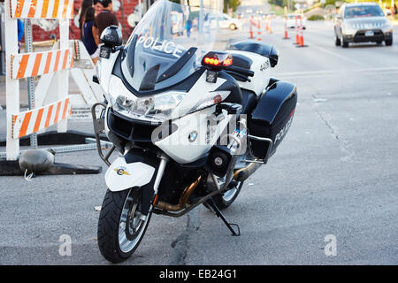 Polizei Motorrad, Austin, Texas Stockfoto