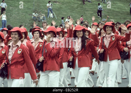 Olympischen Spielen 1976 in Montreal, Kanada, Parade der Athleten bei der Eröffnungsfeier, kanadische team Stockfoto