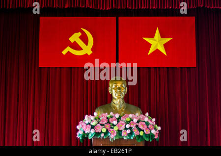 Ho Chi Minh Statue von Konferenzraum im Palast der Wiedervereinigung, Ho Chi Minh Stadt, Vietnam Stockfoto