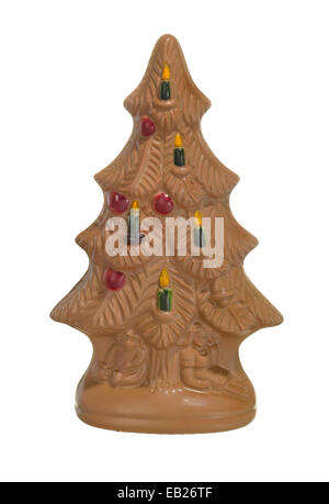 jacques torres weihnachtsbaum mit Schokolade, fotografiert auf weißem Hintergrund Stockfoto