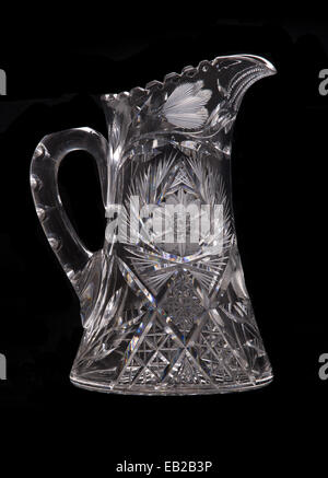 Ein Ende des 19. Jahrhunderts oder einem frühen 20.Jahrhundert schneiden American Kristall Glas Wasserkrug Stockfoto