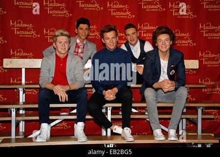 Hollywood, CA, USA. 24. November 2014. Eine Richtung Wachsfiguren. Madame Tussauds Hollywood offenbart der "One Direction" Figuren. Hollywood, CA. 24. November 2014 Credit: Roger Harvey/Globe Fotos/ZUMA Draht/Alamy Live-Nachrichten Stockfoto