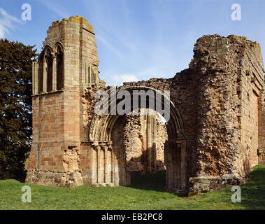 Blick zum westlichen Ende der Kirche, Lilleshall Abbey, Shropshire, UK Stockfoto