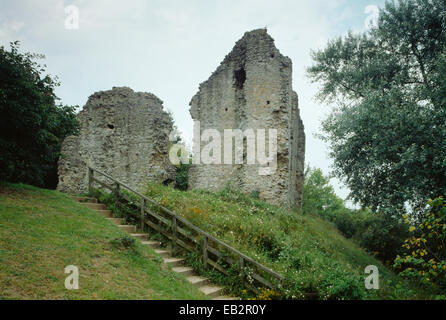 Detail der Giebel, Sutton Scarsdale Hall, Derbyshire, UK Stockfoto