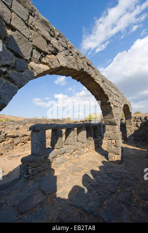 Bleibt in der biblischen Dorf Korazim ein paar Kilometer nördlich des Sees von Galiläa.  Jesus verurteilte die Stadt in Matthäus 11 Stockfoto