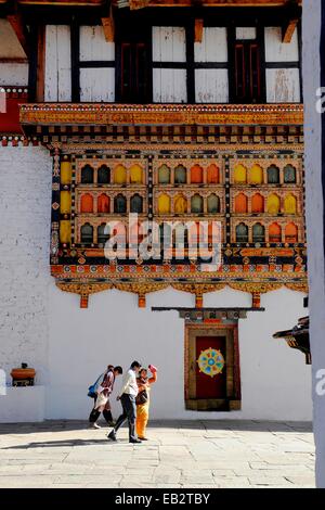 Paro Dzong, Rinpung Dzong Festung, Paro, Paro Bezirk, Bhutan Stockfoto