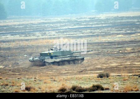 Challenger 2 in Polen auf Ausübung schwarzer Adler 2014 Stockfoto