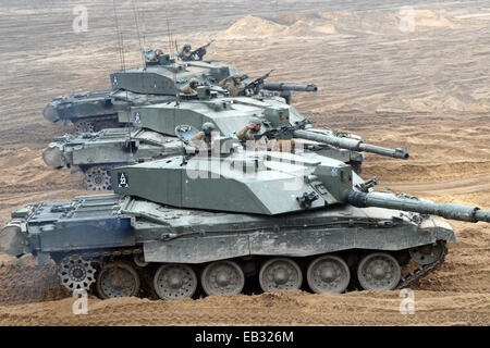 Challenger 2 in Polen auf Ausübung schwarzer Adler 2014 Stockfoto