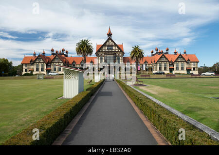 Badehaus im Goverment Gärten, Museum für Kunst und Geschichte, Rotorua, Nordinsel, Neuseeland Stockfoto