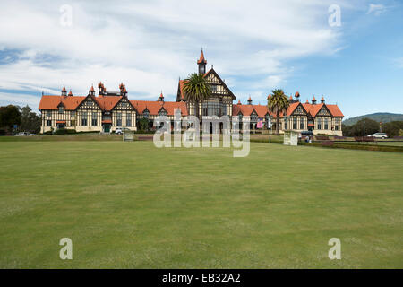 Badehaus im Goverment Gärten, Museum für Kunst und Geschichte, Rotorua, Nordinsel, Neuseeland Stockfoto