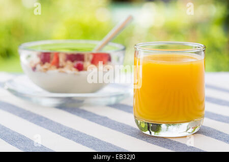 Frühstück, Müsli, Quark, Himbeere, Erdbeere Stockfoto