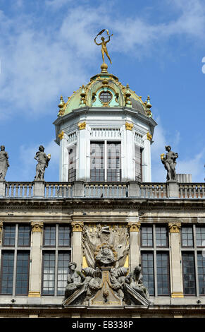 Kuppel des Maison des Boulangers, Roi d ' Espagne, Zunfthaus der Bäcker, Grote Markt, Grand Place Stockfoto