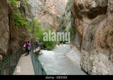 Saklikent Schlucht oder Saklikent Schlucht Saklikent, Provinz Muğla, Ägäis, Türkei Stockfoto