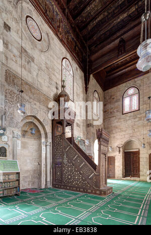 Qibla Iwan, Komplex von Qaytbay, Qal'at al-Kabsh, Kairo, Ägypten Stockfoto