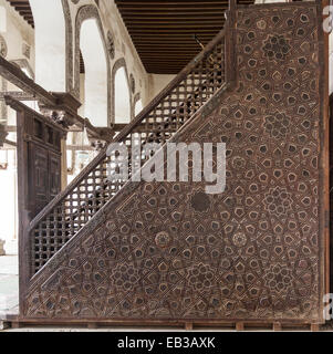 Mamluk Minbar, die Moschee al-Salih Tala'i ", Kairo, Ägypten Stockfoto