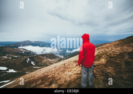 Wanderer in Bergen Stockfoto