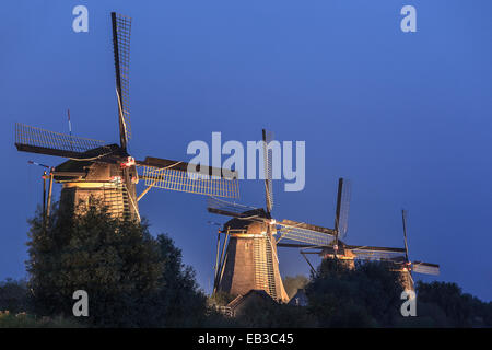 Holland, Kinderdijk Windmühlen Stockfoto