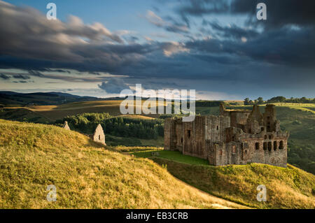 Ruinen von Crichton Castle, Pathhead, Midlothian, Schottland, Vereinigtes Königreich Stockfoto