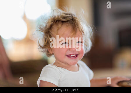 Nahaufnahme von kaukasischen jungen lachen Stockfoto