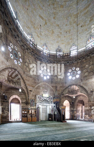 Innenraum der Gebetshalle, Sinan Pasha Moschee, Bulaq, Kairo, Ägypten Stockfoto