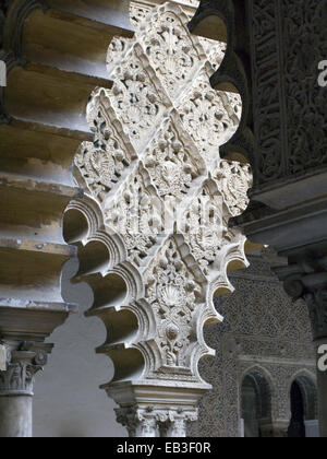 Patio de Las Huasaco (´Courtyard von der Maidens´), Reales Alcazares, Sevilla. Andalusien, Spanien Stockfoto