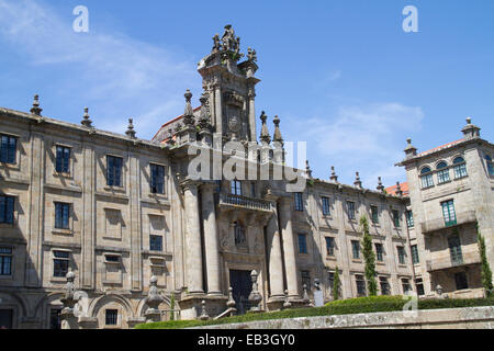 Plateresken Fassade das Monasterio de San Martin Pinario aus dem Renissance Santiago De Compostela, Spanien Stockfoto