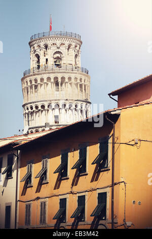 Vintage Retro-gefilterte Bild von schiefen Turm in Pisa. Stockfoto