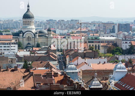 Hohe Ansicht von Cluj-Napoca Stadt In Rumänien Stockfoto