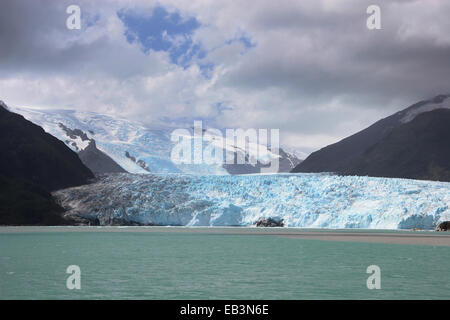 Amalia Gletscher, auch bekannt als Skua Gletscher ist ein kalbende Gletscher im Bernardo O' Higgins Nationalpark, Patagonien, Chile Stockfoto