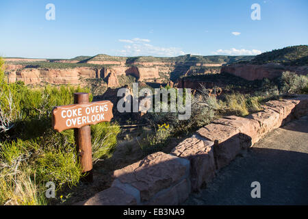 Koks Öfen übersehen in Colorado National Monument in der Nähe von Grand Junction, Colorado Stockfoto