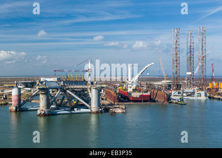 Die industriellen Hafen von Galveston, Texas, USA. Stockfoto