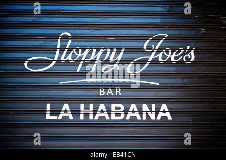 Das original Sloppy Joes Restaurant und die Bar in La Habana / Kuba Stockfoto