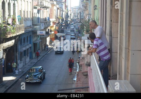 Die Straßen von Centro Habana / Habana Vieja Bezirke von Havanna, Kuba Stockfoto