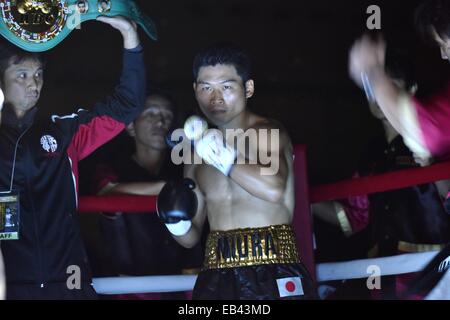 Kanagawa, Japan. 22. November 2014. Takashi Miura (JPN) Boxen: Takashi Miura von Japan vor dem WBC super-Federgewicht Titelkampf in Yokohama International Swimming Pool in Kanagawa, Japan. © Hiroaki Yamaguchi/AFLO/Alamy Live-Nachrichten Stockfoto