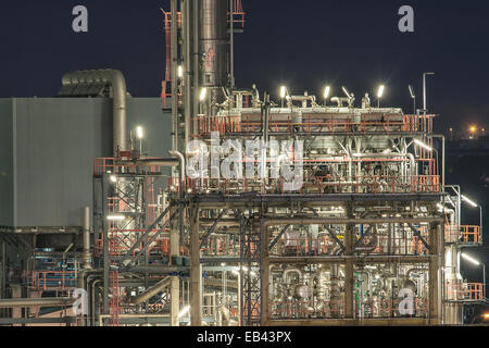 Beleuchtung von der Struktur von Öl und chemische Fabrik Stockfoto