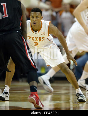 Austin, Texas. 25. November 2014. DeMarcus Holland #2 von der Texas Longhorns in Aktion gegen die Saint Francis rot zu blinken an der Frank Erwin Center in Austin Texas. Texas Niederlagen Franziskus 78-46. Bildnachweis: Csm/Alamy Live-Nachrichten Stockfoto