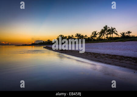 Sonnenuntergang am Smathers Beach, Key West, Florida. Stockfoto