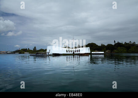 USS Arizona Memorial, Pearl Harbour, Honolulu, Oahu, Hawaii, USA Stockfoto