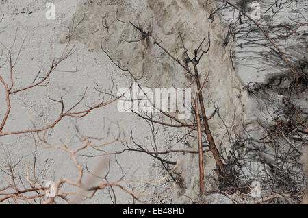 Der Natur neue Landschaft, erstellt durch den Ausbruch des Mount Kelud, füllt ein Meer aus Sand Schluchten Stockfoto