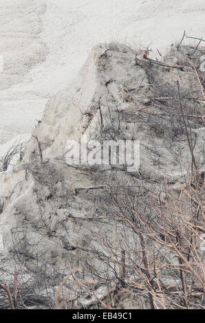 Der Natur neue Landschaft, erstellt durch den Ausbruch des Mount Kelud, füllt ein Meer aus Sand Schluchten Stockfoto