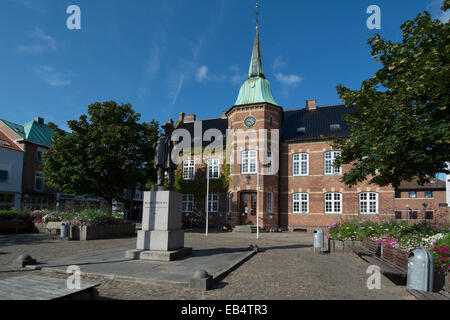 Silkeborg Rathaus in Torvet (Quadrat) in Silkeborg, Dänemark. Stockfoto