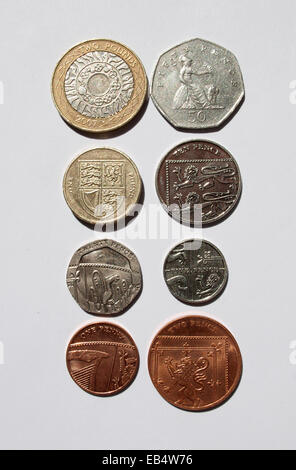 Sterling Coins of Great Britain Stockfoto