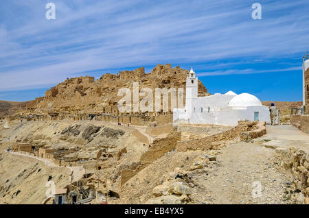 Süden von Tunesien, die alten Berber Dorf Chennini Stockfoto