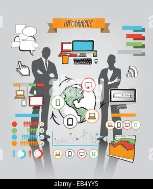 Infografik-Vektor Stock Vektor